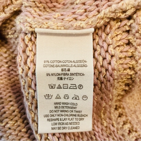 Free People for Revolve “Lemonade Stand” slightly cropped sweater in salmon. S - Picture 8 of 8